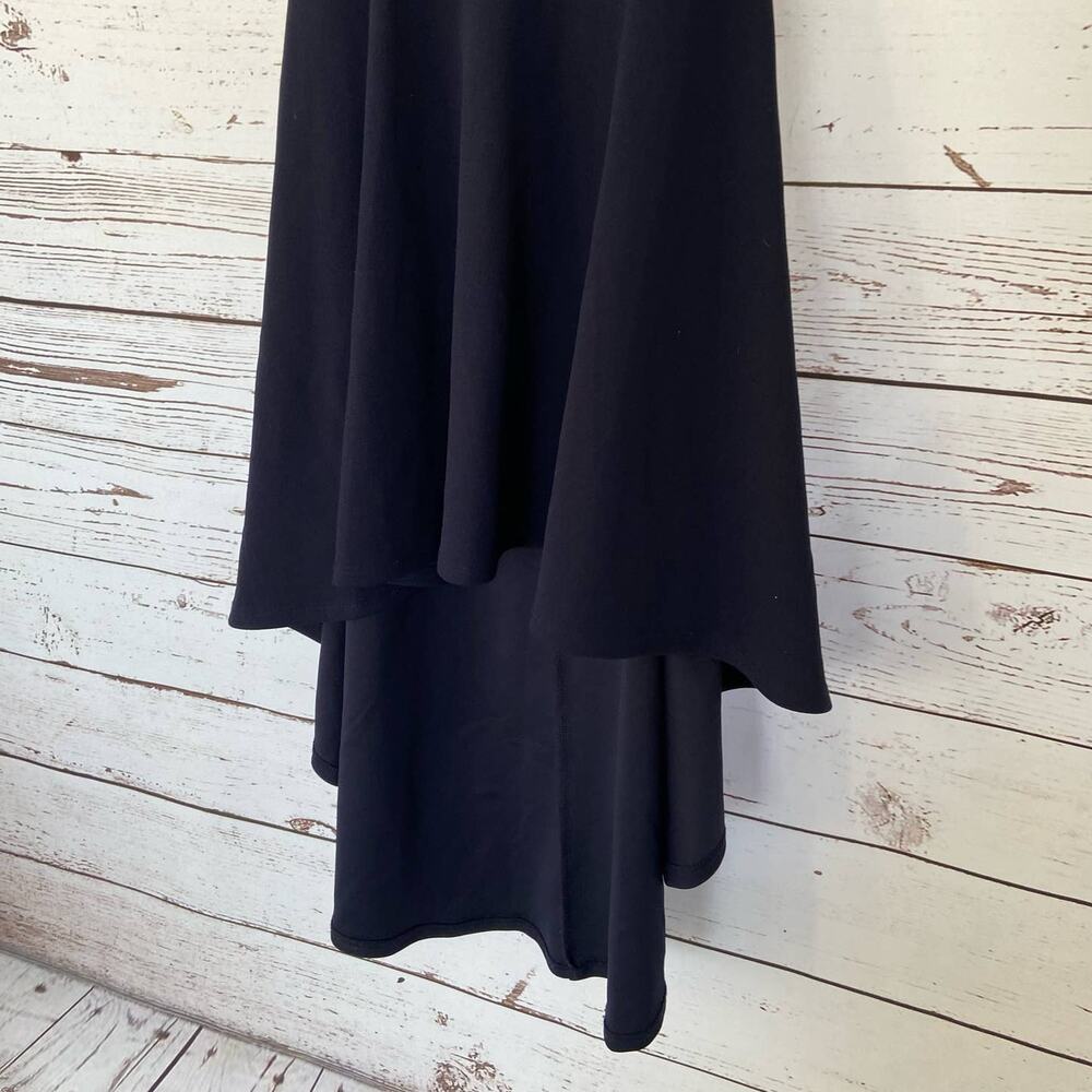 Windsor S Navy Blue High Low w/ Pockets Lace Up Open Back Flowy Cocktail Dress - Picture 4 of 8